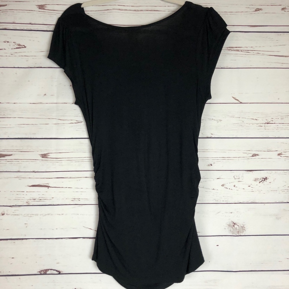 Ginger G Top Draped Ruched Embellished Ruffles - Picture 3 of 8
